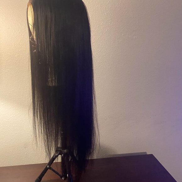 5x5 HD Transparent Lace Closure Wigs Human Hair  straight - Picture 5 of 14